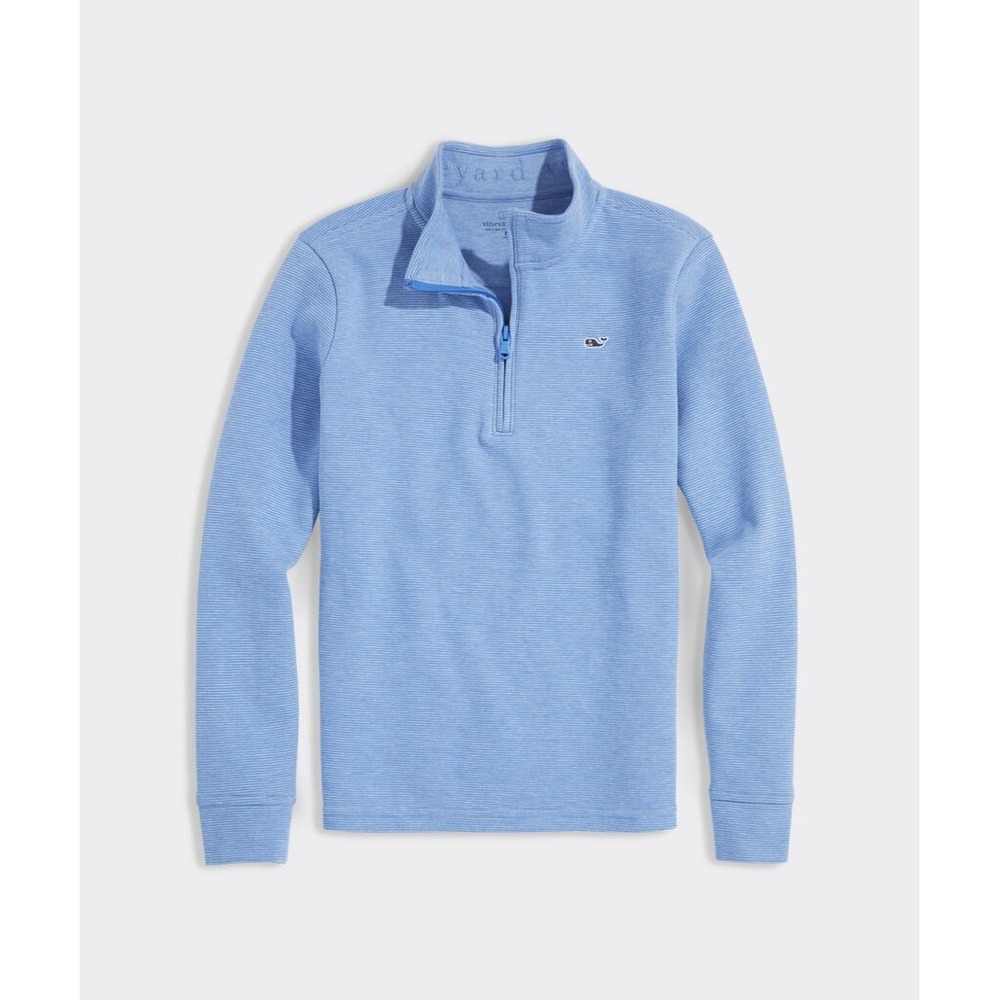 NWOT Vineyard Vines Boys Light Blue Quarter Zip Pullover Size Medium